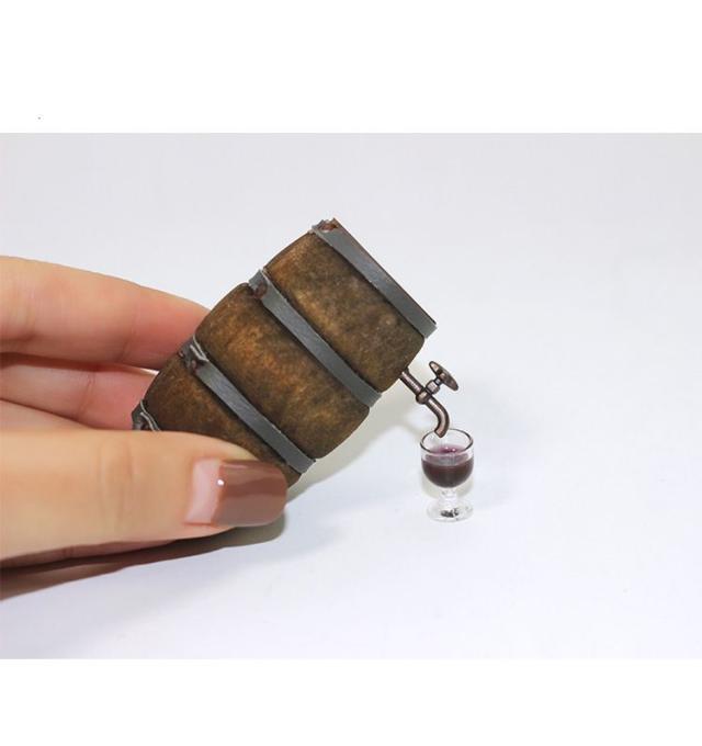 ミニチュア雑貨  木製 ビール樽