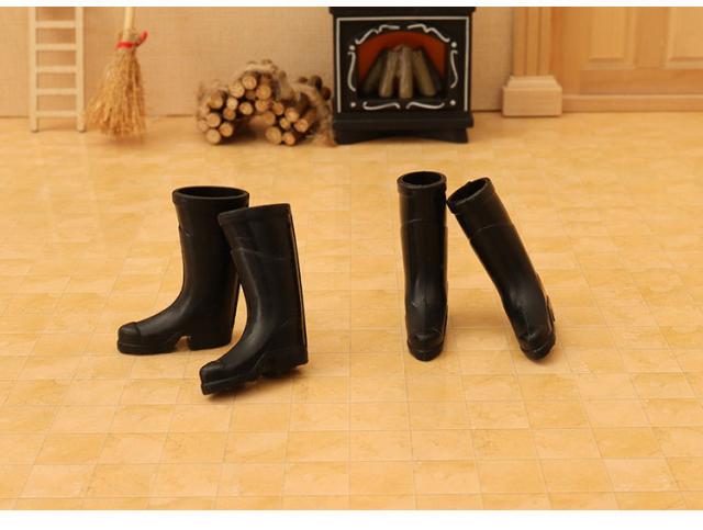 ミニチュア雑貨 黒い 長靴