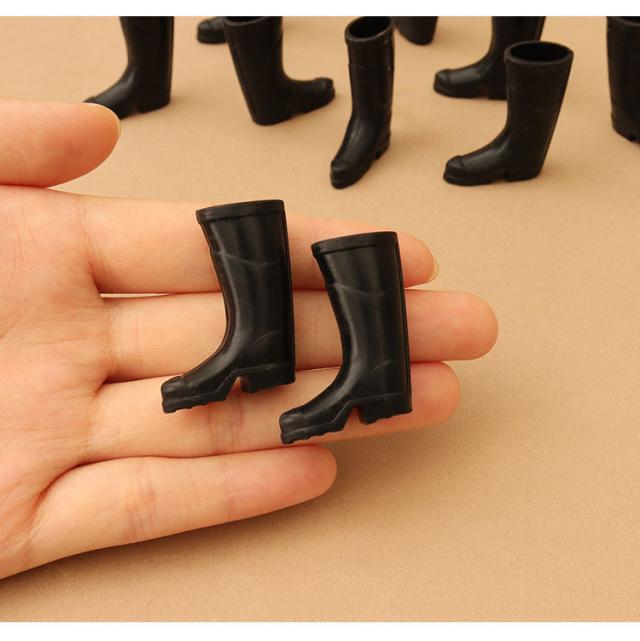 ミニチュア雑貨 黒い 長靴