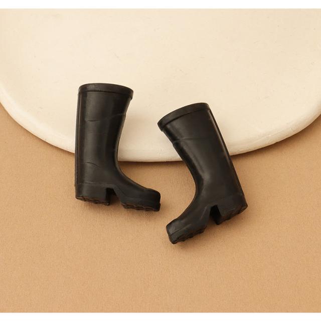 ミニチュア雑貨 黒い 長靴