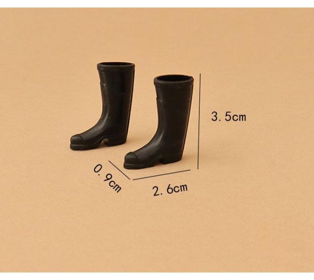 ミニチュア雑貨 黒い 長靴
