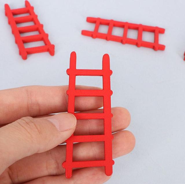 ミニチュア雑貨 赤い はしご