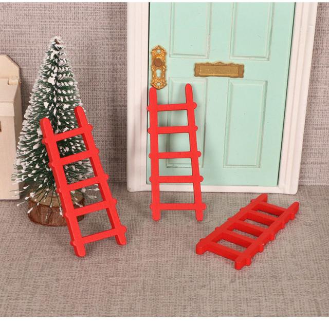 ミニチュア雑貨 赤い はしご