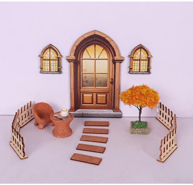 ミニチュア雑貨 窓 ガーデンセット 19点セット