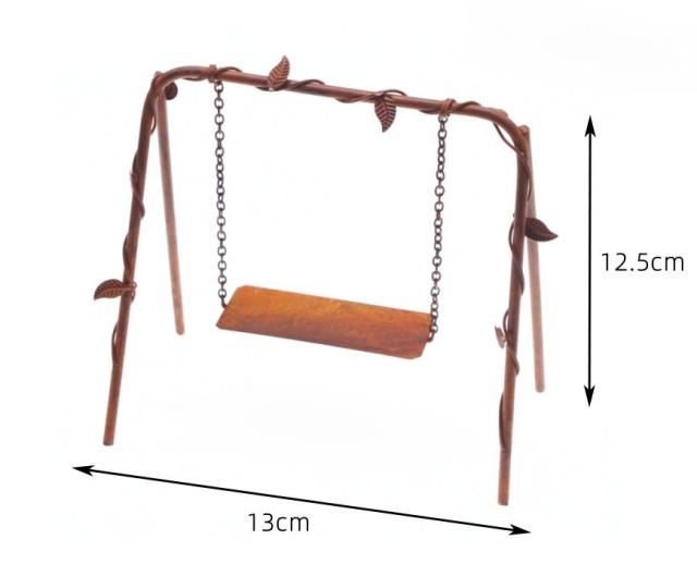 ミニチュア雑貨 庭のぶらんこ エイジング