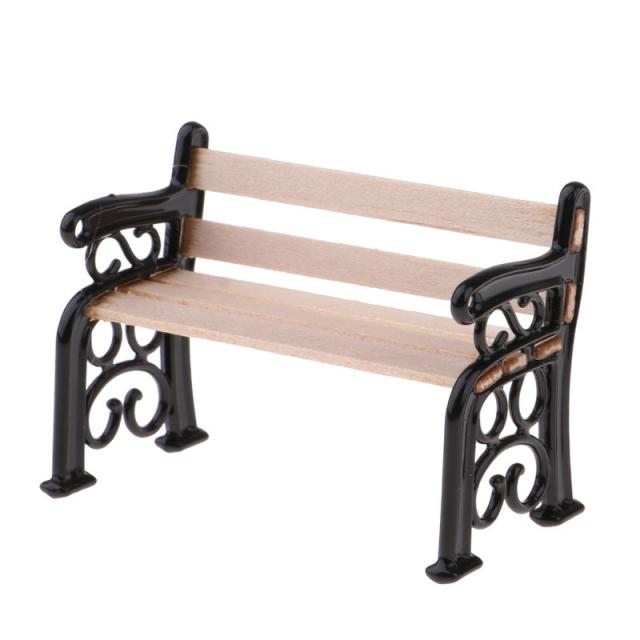 ミニチュア雑貨 木製ベンチ