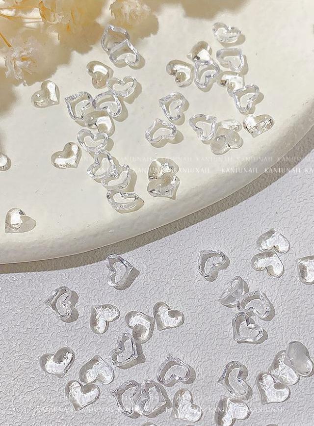 透明ハートネイルチップ