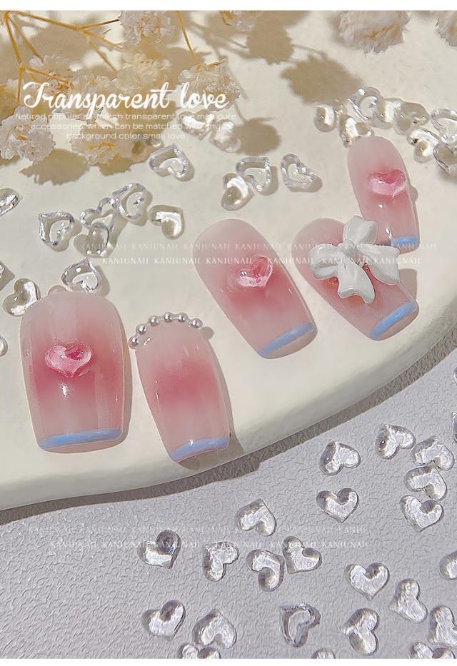 透明ハートネイルチップ
