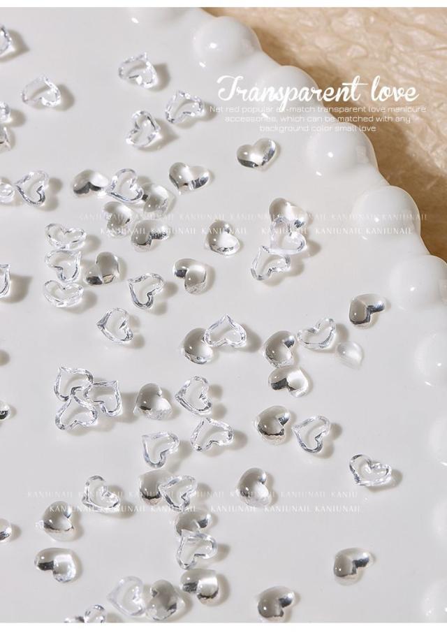 透明ハートネイルチップ