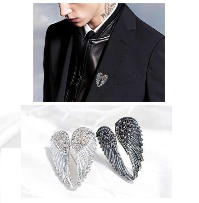 ウィング ブローチ ラインストーン