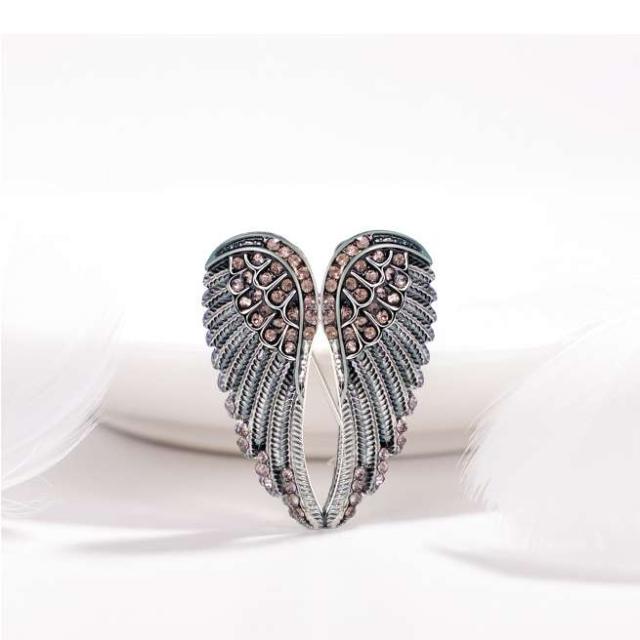 ウィング ブローチ ラインストーン