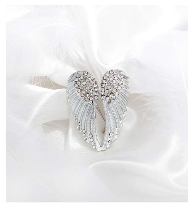 ウィング ブローチ ラインストーン