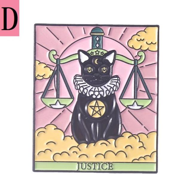 猫 タロットカード ピンバッジ