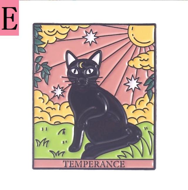 猫 タロットカード ピンバッジ