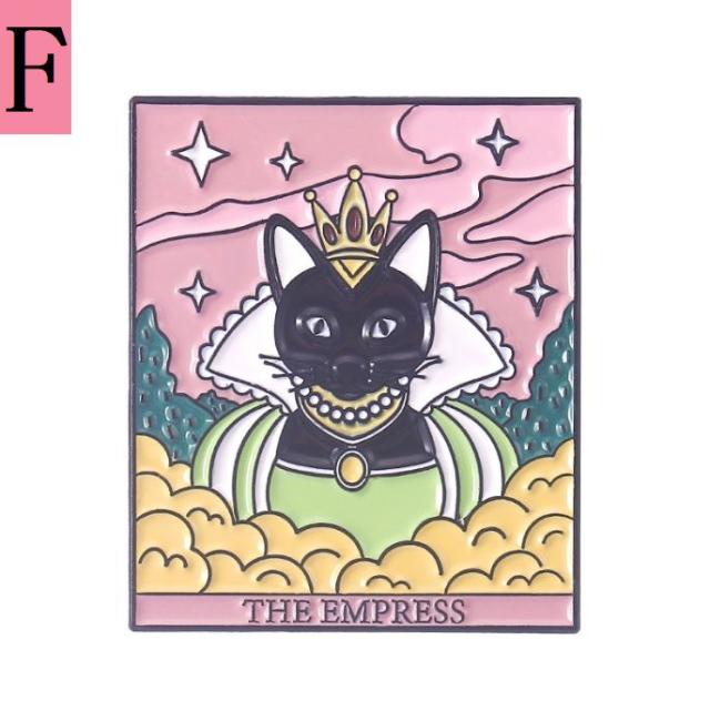猫 タロットカード ピンバッジ