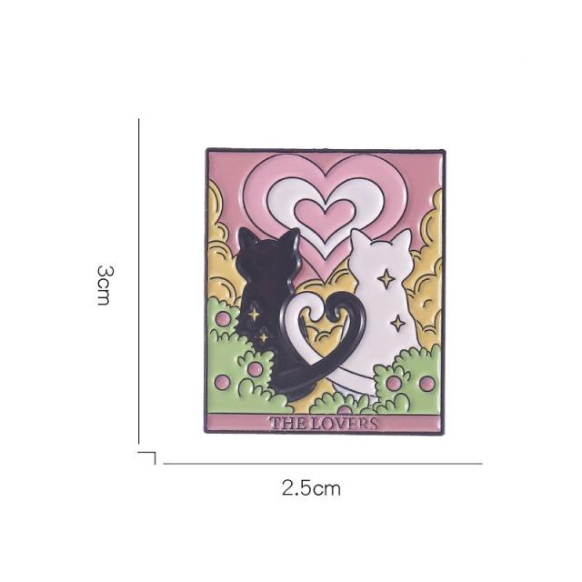 猫 タロットカード ピンバッジ