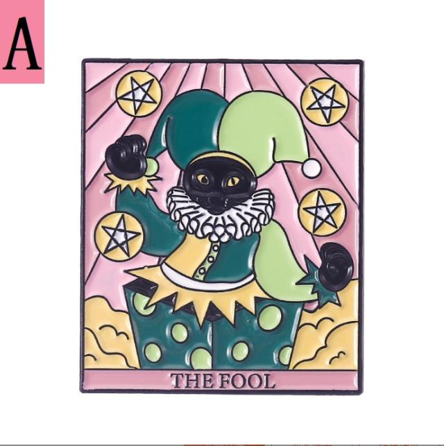 猫 タロットカード ピンバッジ