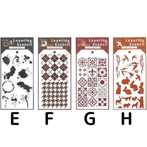 ネイチャー パターン ステンシル シート