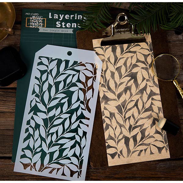 ネイチャー パターン ステンシル シート