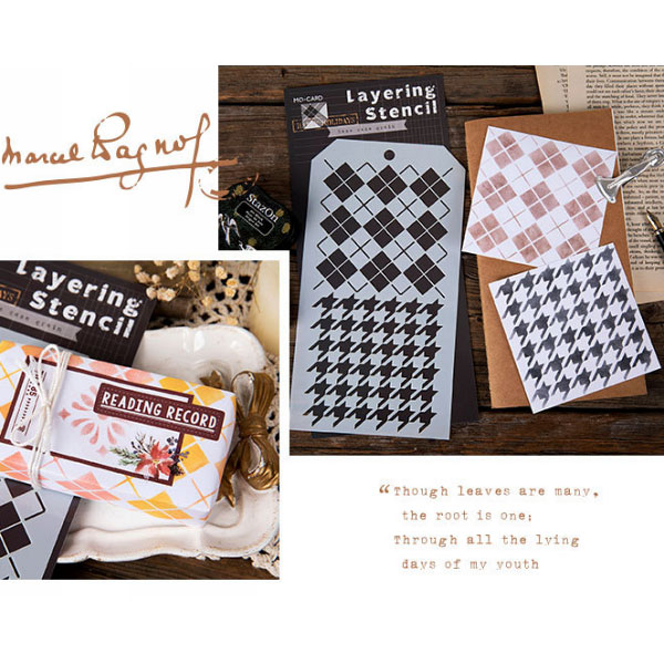 ネイチャー パターン ステンシル シート