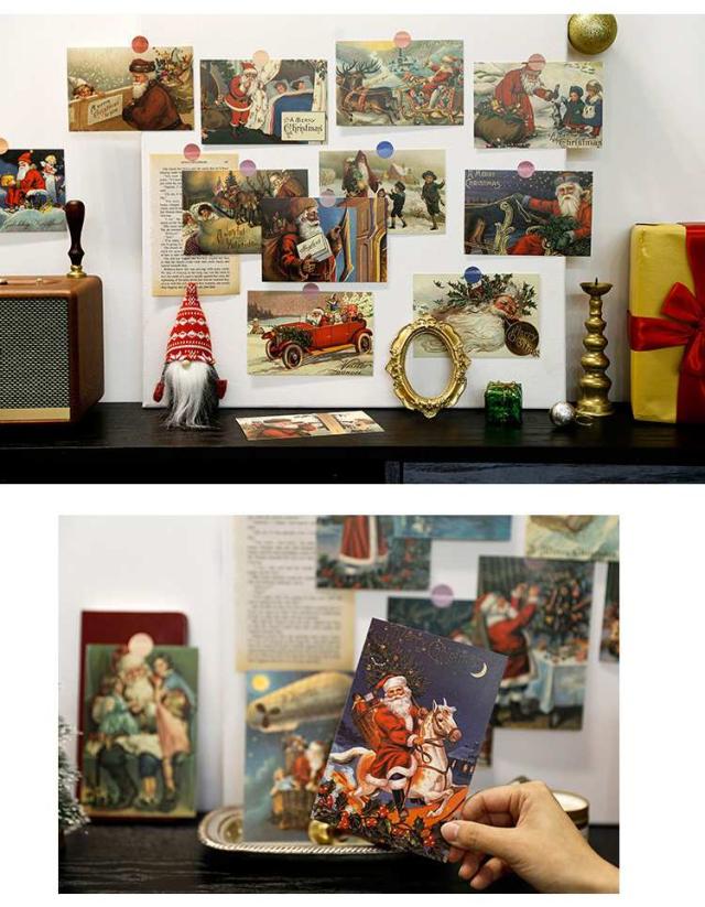 レトロ クリスマスポストカード