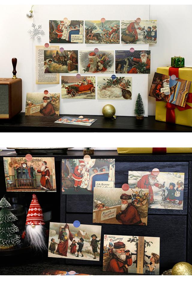 レトロ クリスマスポストカード