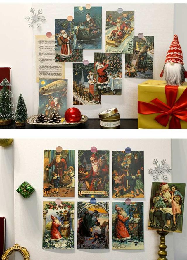 レトロ クリスマスポストカード