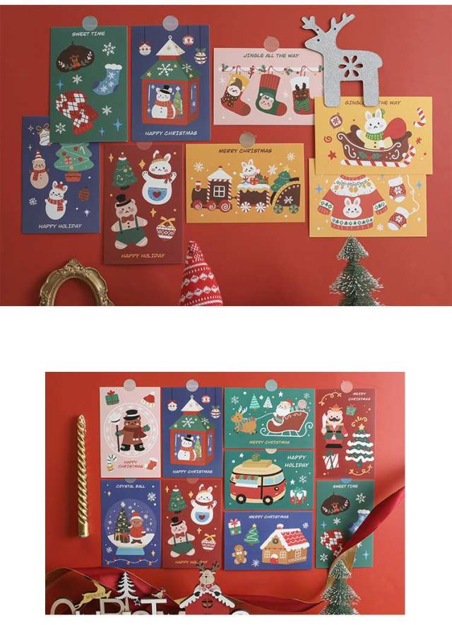 可愛い クリスマスポストカード