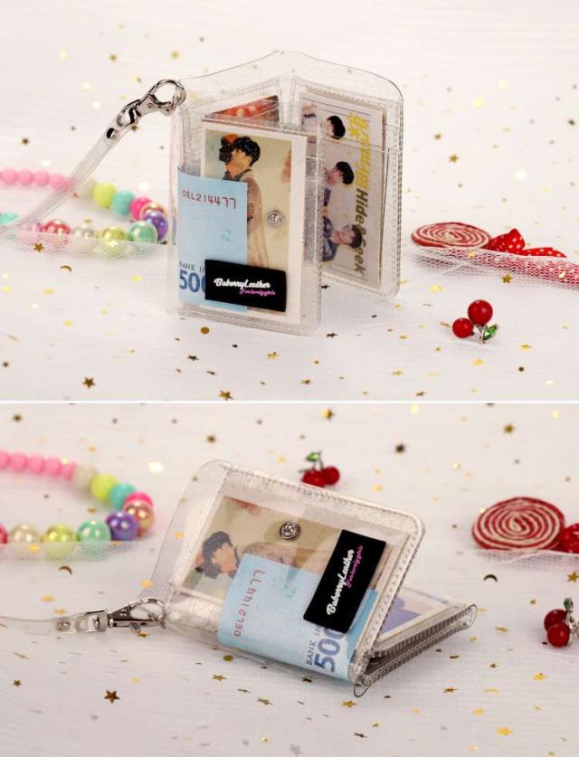 ストラップ付クリアカードケース