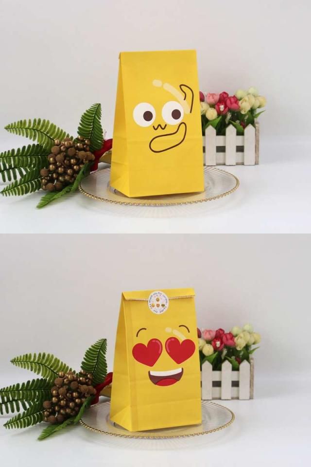 顔文字ラッピング紙袋
