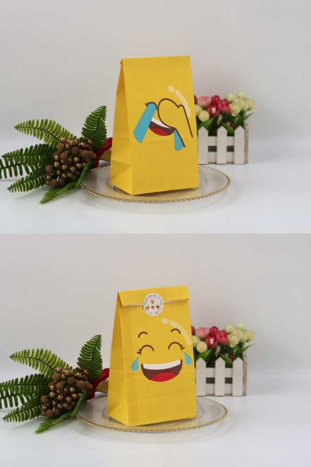顔文字ラッピング紙袋