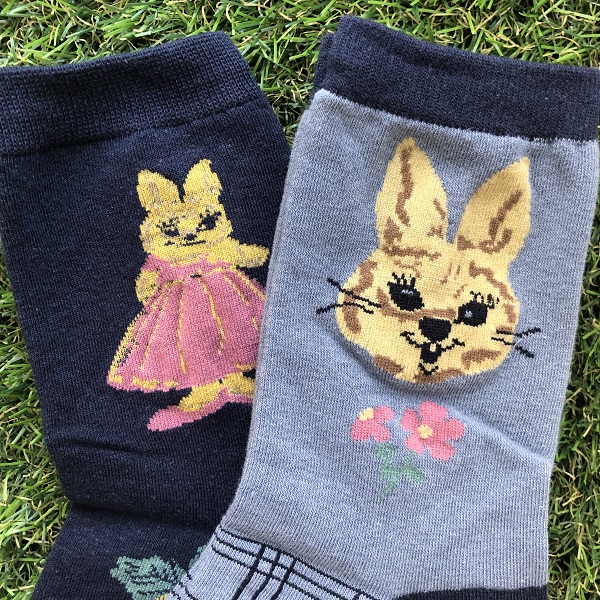 ウサギ模様 ソックス