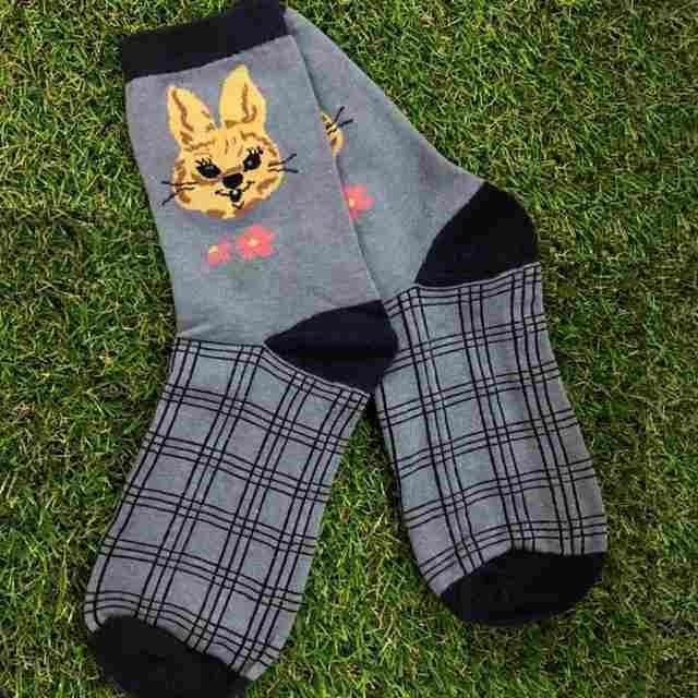 ウサギ模様 ソックス