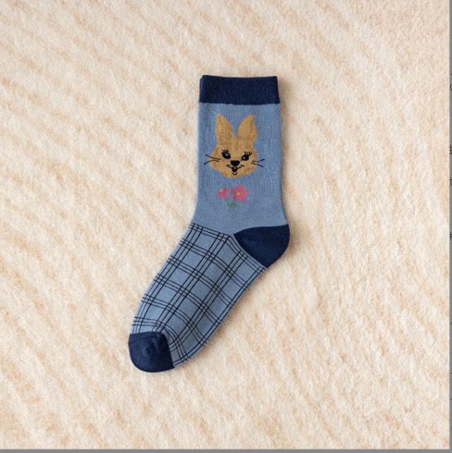ウサギ模様 ソックス