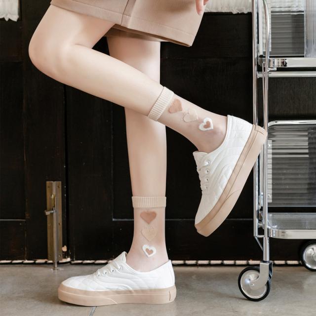 シースルーフラワーソックス