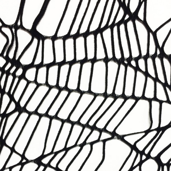 クモの巣デザインの編みタイツ