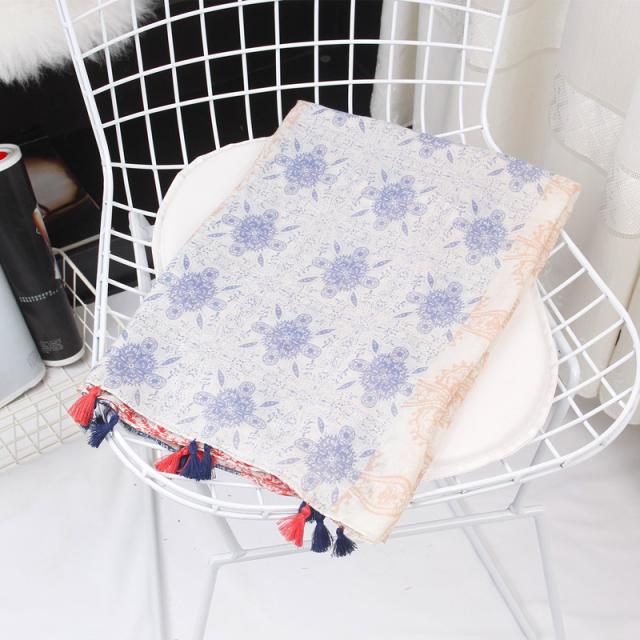 ボヘミアン風 タッセル ストール