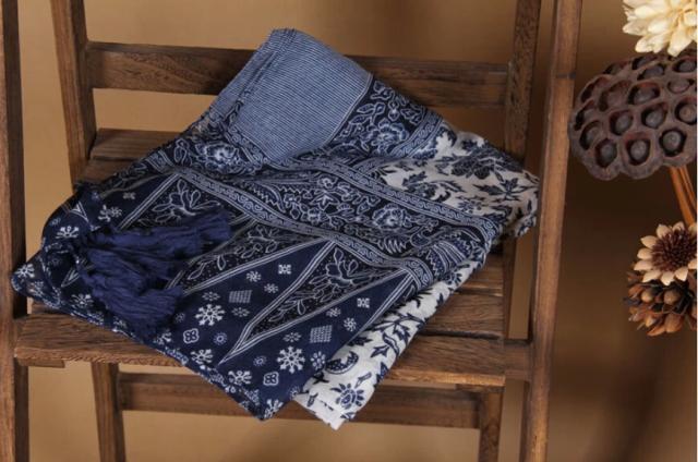 ボヘミアン風 タッセル ストール