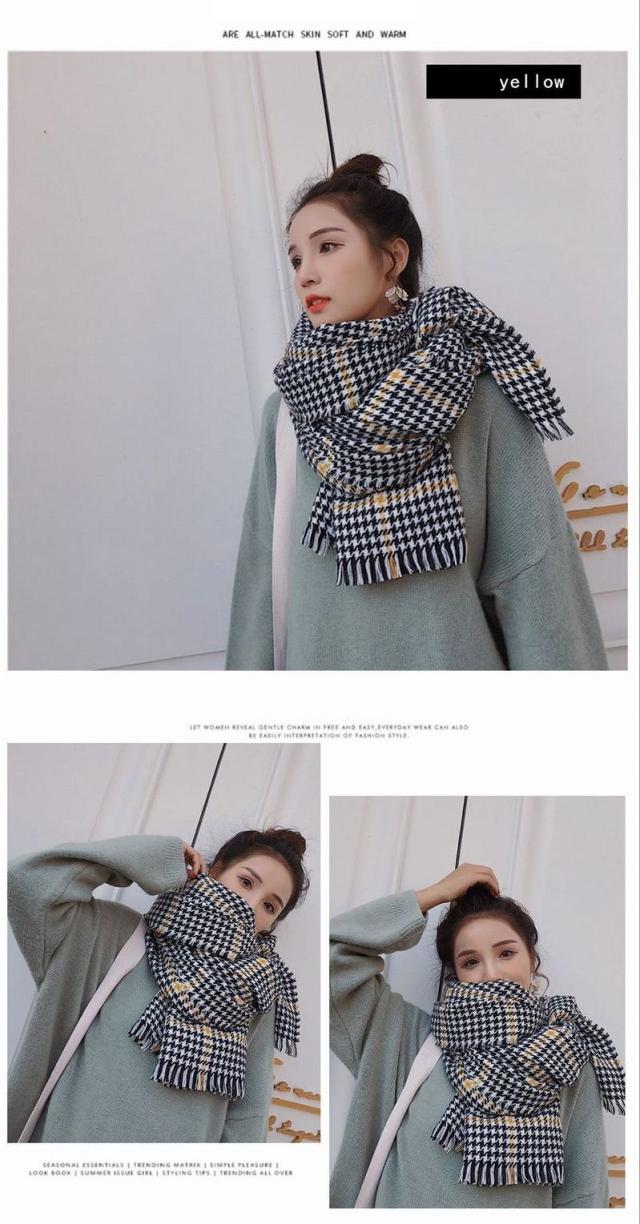 千鳥柄 大判 ストール