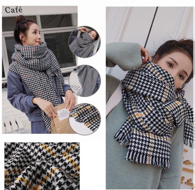 千鳥柄 大判 ストール