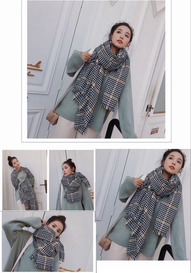 千鳥柄 大判 ストール