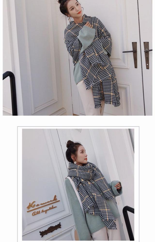 千鳥柄 大判 ストール