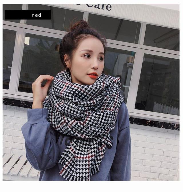 千鳥柄 大判 ストール