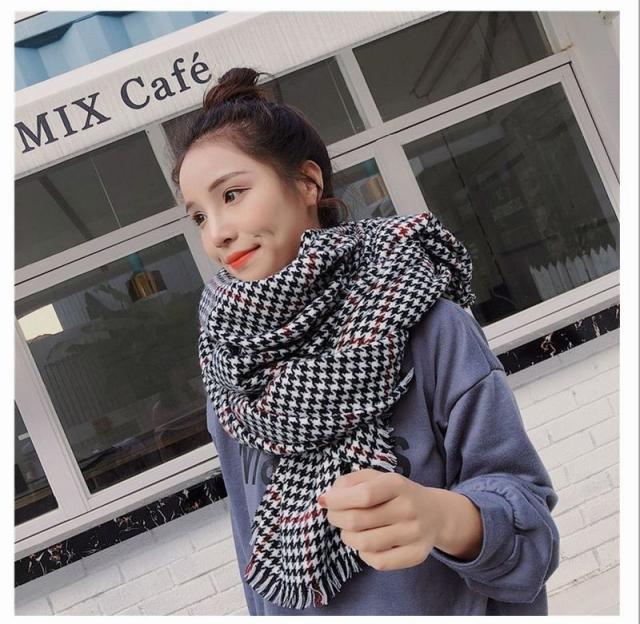 千鳥柄 大判 ストール