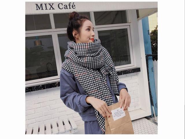 千鳥柄 大判 ストール