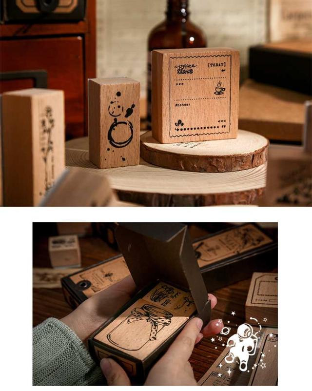 アンティーク木製スタンプ セット