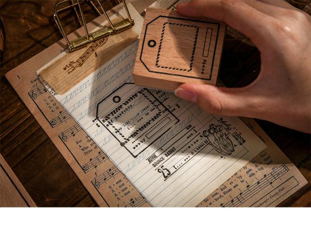 アンティーク木製スタンプ セット