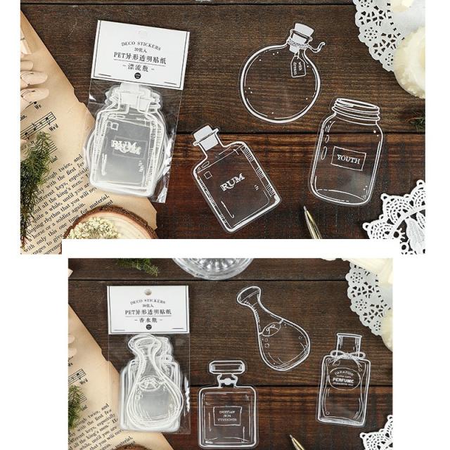 ガラス瓶のデコステッカー