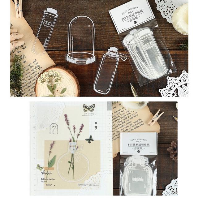 ガラス瓶のデコステッカー