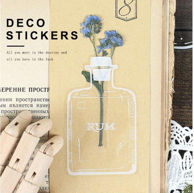 ガラス瓶のデコステッカー